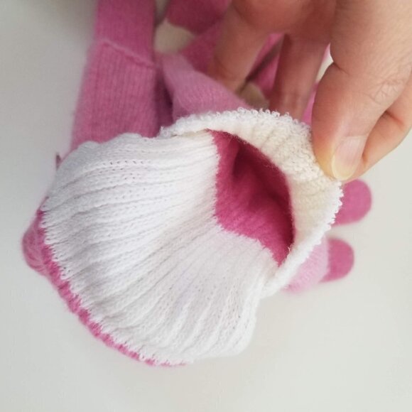 Set of 3 New Multicolor Double Layered 2 in 1 Wool Blend Cozy Warm Gloves - Picture 7 of 9